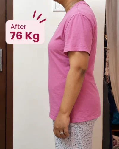 Flab2Fit client transformation — after, 76 kg