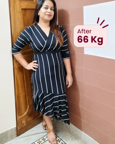 Flab2Fit client transformation — after, 66 kg
